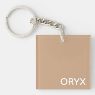 Oryx brown beige color name key ring