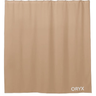Oryx brown beige color name shower curtain
