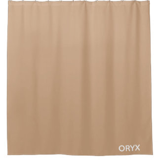 Oryx brown beige color name shower curtain