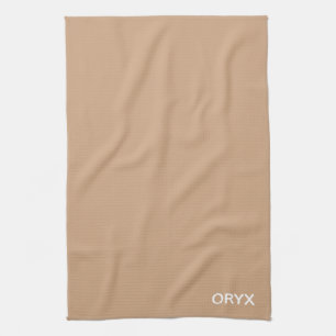 Oryx brown beige color name tea towel