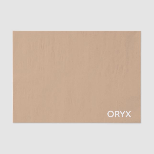 Oryx brown beige color name tissue paper (Front)