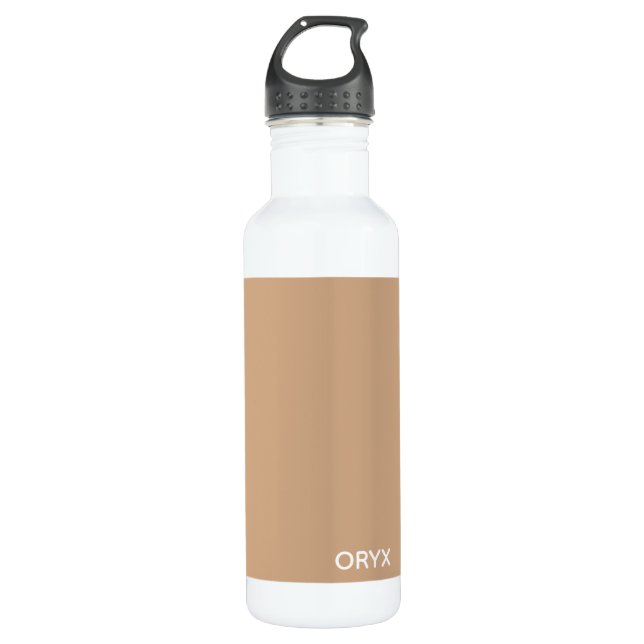 Oryx brown beige colour name 710 ml water bottle (Front)