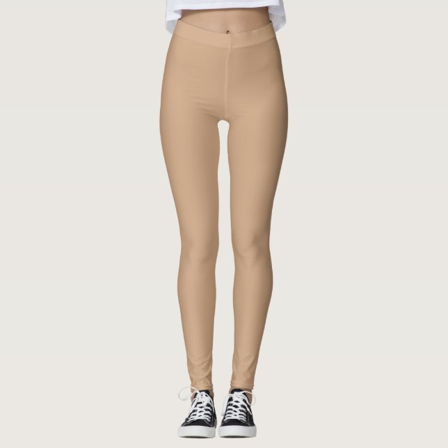 Oryx brown beige colour name leggings (Front)