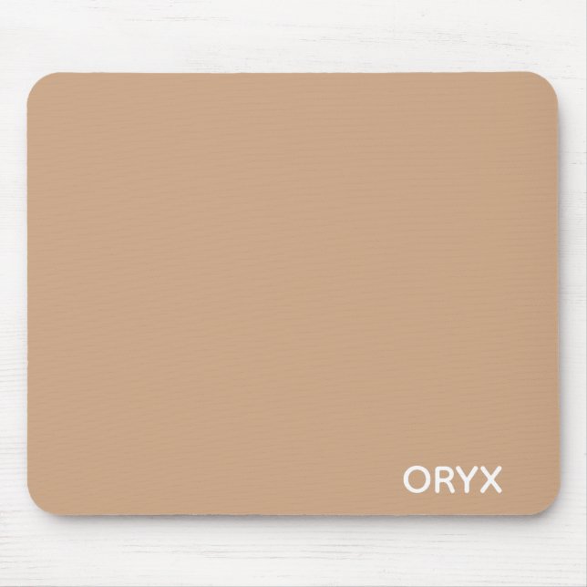 Oryx brown beige colour name mouse mat (Front)