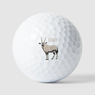 Oryx cartoon illustration  golf balls