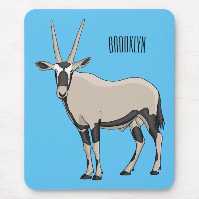 Oryx cartoon illustration mouse mat (Front)