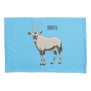 Oryx cartoon illustration pillowcase