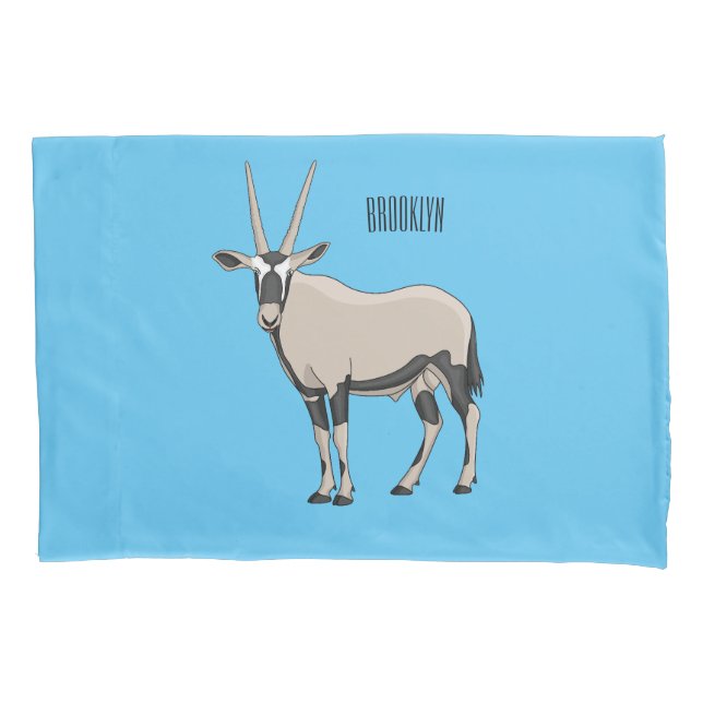 Oryx cartoon illustration pillowcase (Front)