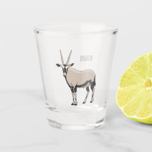 Oryx cartoon illustration shot glass