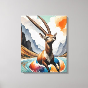 Oryx enjoys Float Trip Canvas Print