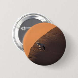Oryx on the edge, Namibia 6 Cm Round Badge