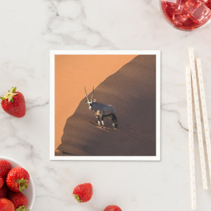 Oryx on the edge, Namibia Napkin