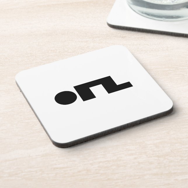 ORZ Emoticon Kaomoji Emoji Coaster (Left Side)