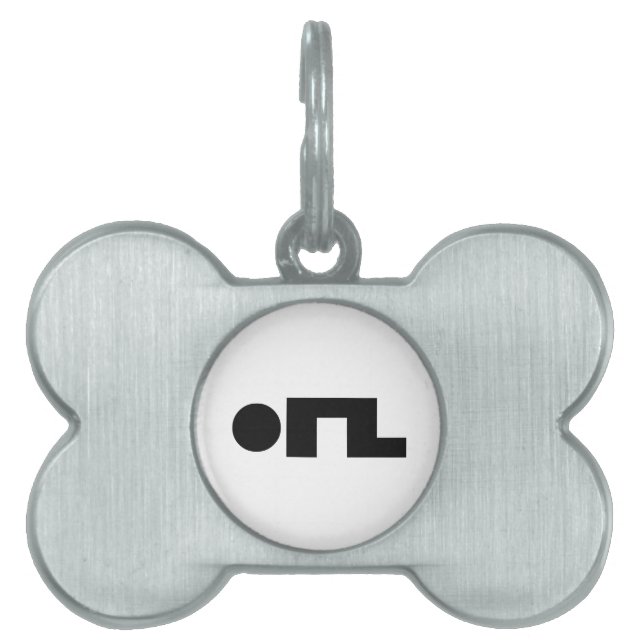 ORZ Emoticon Kaomoji Emoji Pet Tag (Front)