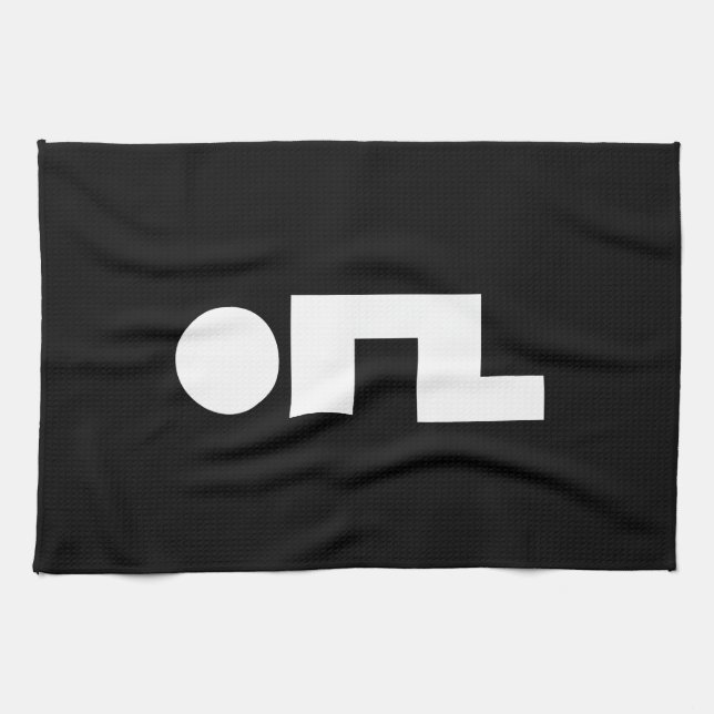 ORZ Emoticon Kaomoji Emoji Tea Towel (Horizontal)