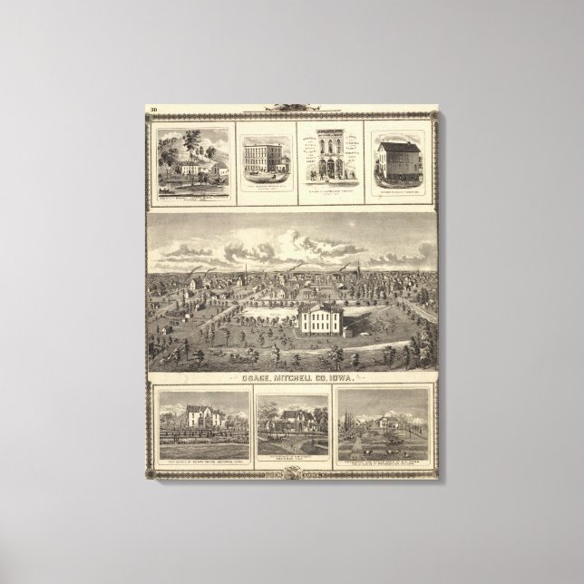 Osage Bldgs, farms, residences Canvas Print (Front)
