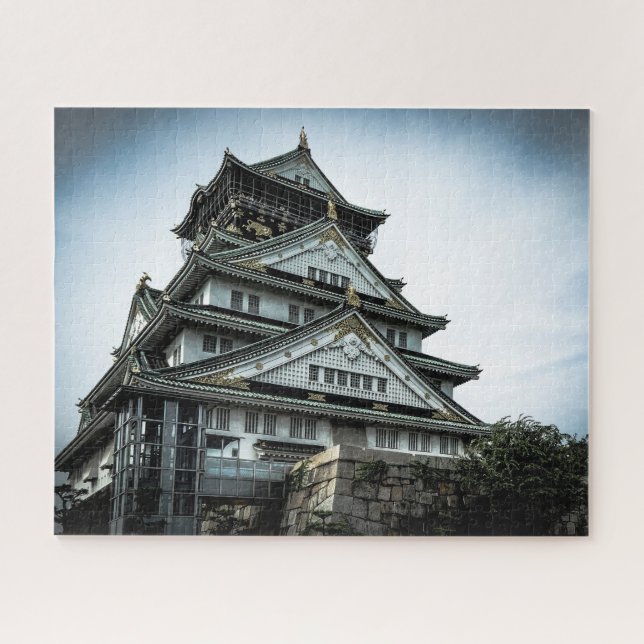 Osaka Castle in twilight, chuoku, Osaka Japan Jigsaw Puzzle (Horizontal)