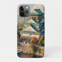 Osaka Castle Japan Landscape Vintage Travel