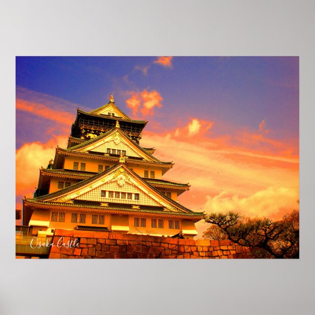 Osaka Castle (Sunset ver.) Poster (Front)