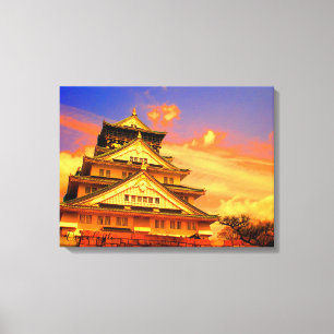 Osaka Castle (Sunset ver.) [Premium Canvas] Canvas Print