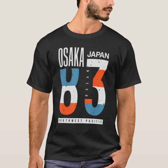 Osaka Japan 83 Ocean North West Pacific T-Shirt (Front)