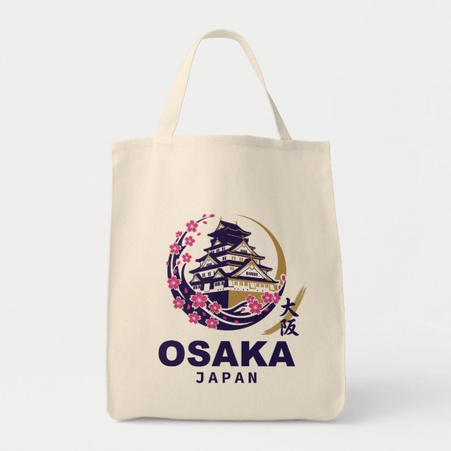 Osaka Japan Cherry Blossoms Tote Bag (Front)