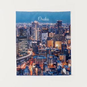 Osaka, Japan cityscape Tapestry