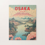 Osaka Japan Mount Fuji Travel Art Vintage Jigsaw Puzzle<br><div class="desc">Osaka retro vector travel design. It's known for its modern architecture,  nightlife and hearty street food. The 16th-century shogunate Osaka Castle,  which has undergone several restorations,  is its main historical landmark.</div>