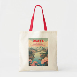 Osaka Japan Mount Fuji Travel Art Vintage Tote Bag