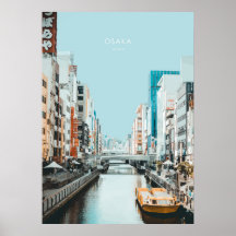Osaka, Japan Travel Artwork
