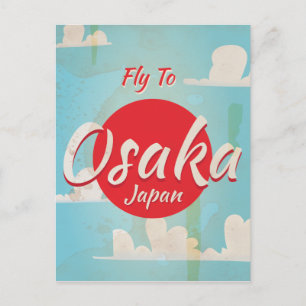 Osaka, Japan Vintage Travel Poster Postcard
