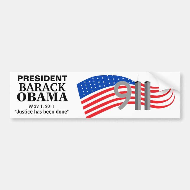 Osama Bin Laden Dead - Justice has been done Bumper Sticker (Front)