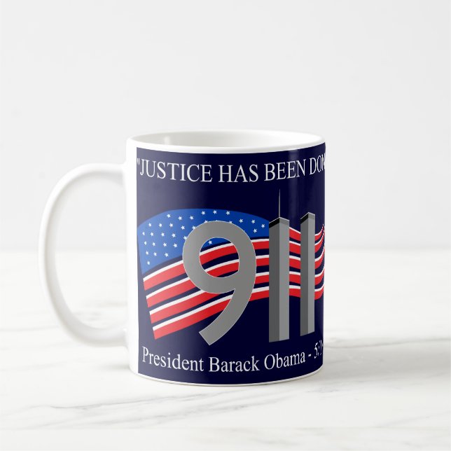 Osama Bin Laden Dead - Justice has been done Coffee Mug (Left)