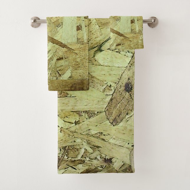 OSB Chip Board Plywood Bath Towel Set (Insitu)