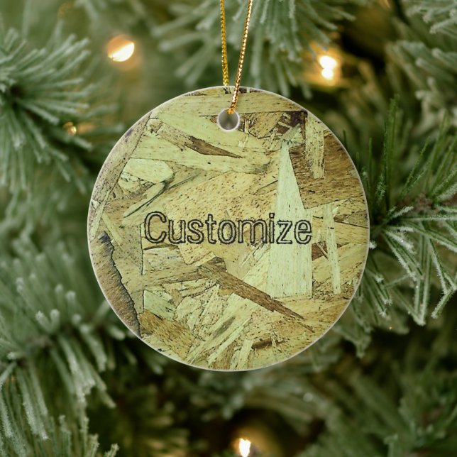 OSB Chip Board Plywood Customised Ceramic Tree Decoration (Tree)