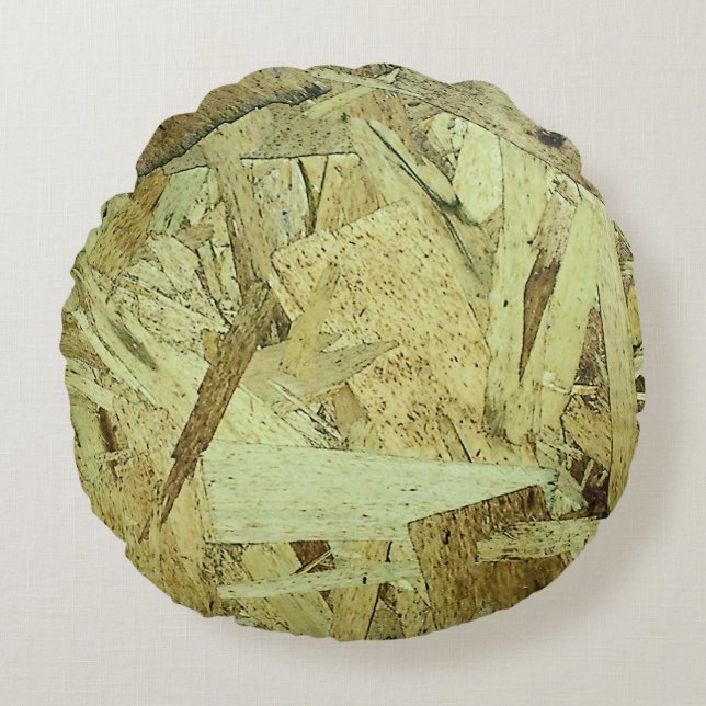 OSB Chip Board Plywood Round Cushion (Front)