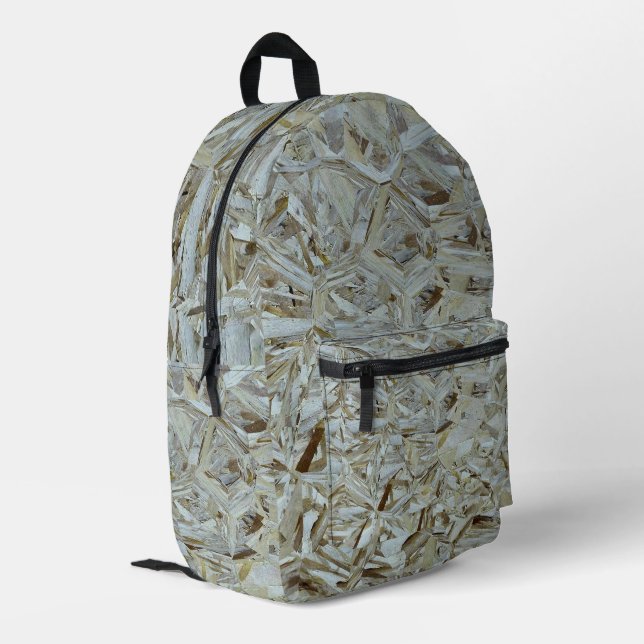 OSB Pattern Chipboard Renovation Printed Backpack (Back Corner Left)