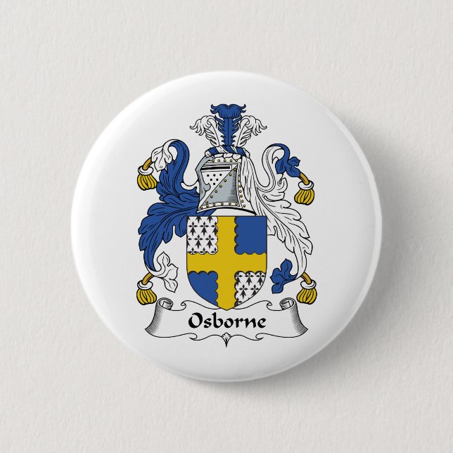 Osborne Family Crest 6 Cm Round Badge (Front)