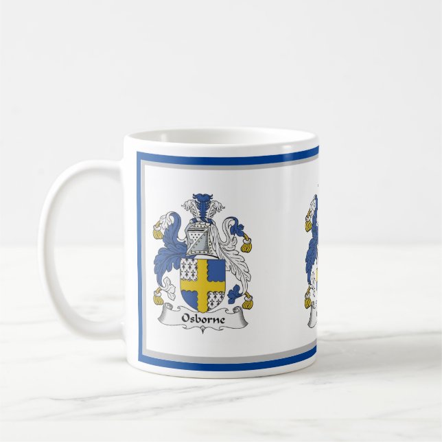 Osborne Family Crest* Osborne Coat Of Arms*  Coffee Mug (Left)