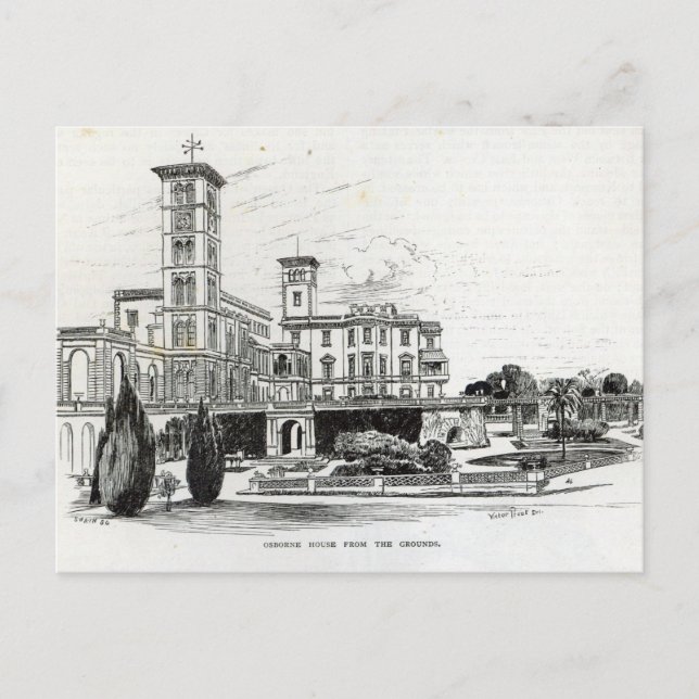 Osborne House from the Grounds Postcard (Front)