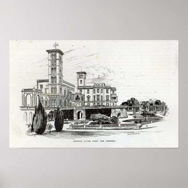 Osborne House from the Grounds Poster (Front)