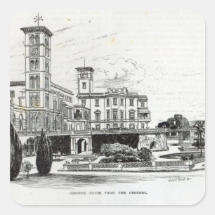 Osborne House from the Grounds Square Sticker
