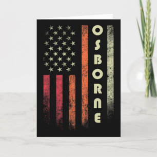 Osborne Surname Funny Retro Vintage Birthday Ameri Card