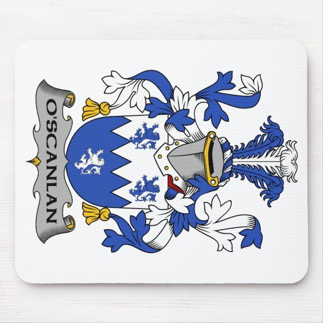 O'Scanlan Family Crest Mouse Mat (Front)