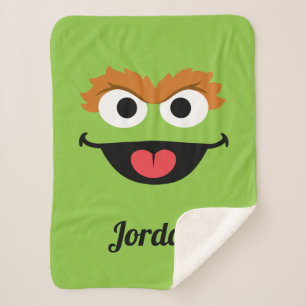 Oscar Face Art   add Your Name Sherpa Blanket
