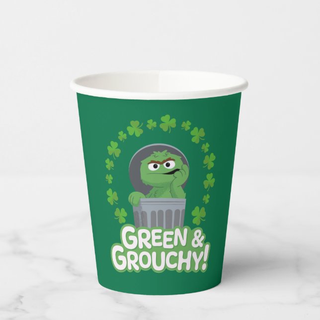 Oscar | Green & Grouchy! Paper Cups (Left)
