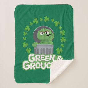 Oscar   Green & Grouchy! Sherpa Blanket