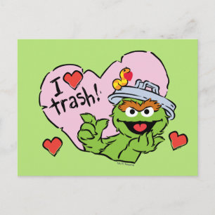 Oscar "I Love Trash" Valentine Postcard