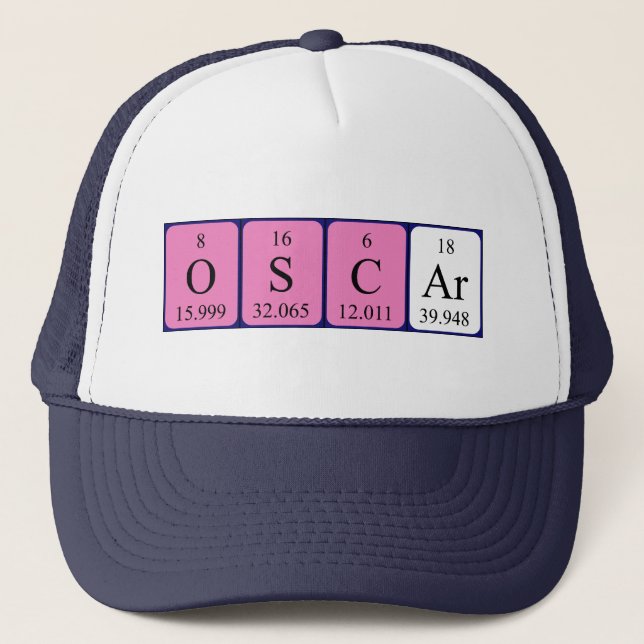 Oscar periodic table name hat (Front)