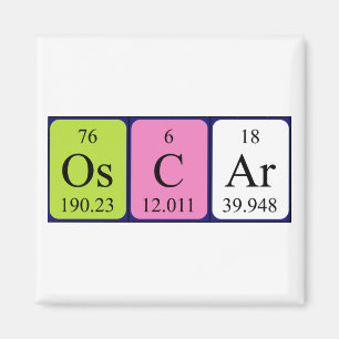 Oscar periodic table name magnet